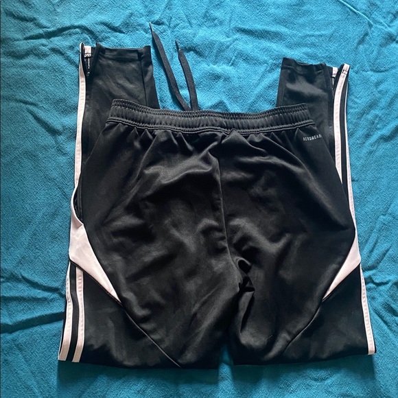 adidas Black and White Track Pants - Picture 2 of 6